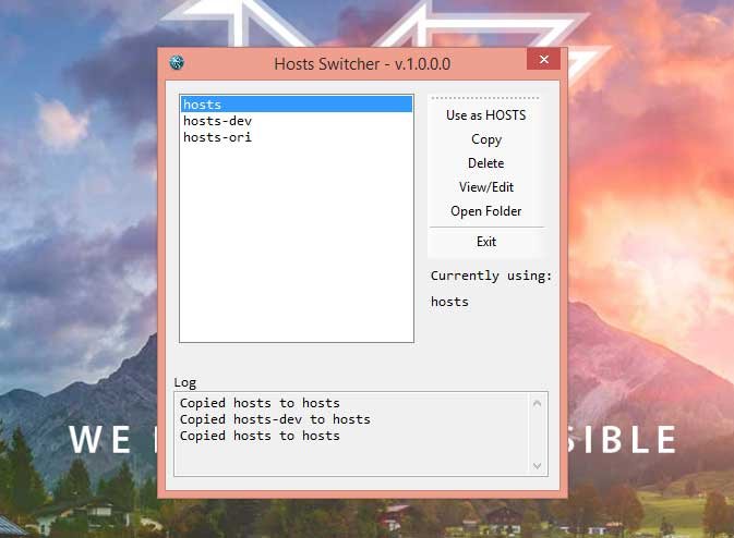 Windows Hosts File Editor and Switcher Software - HostsSwitcher